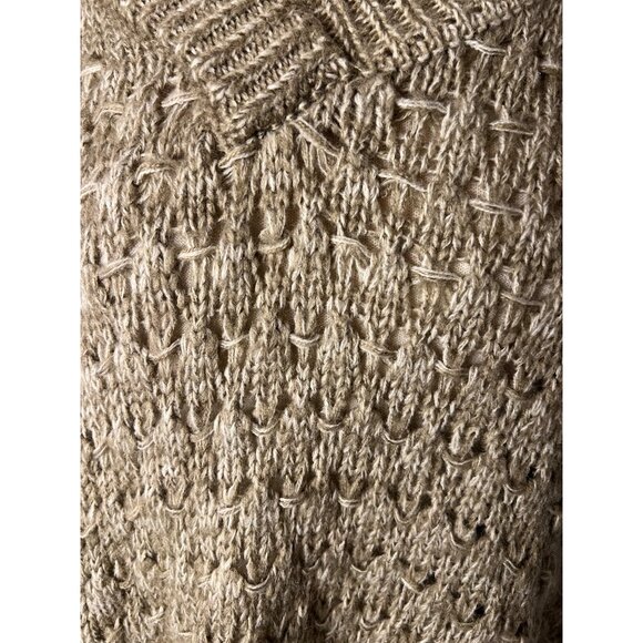 Coco Carmen sweater poncho open knit square V-neck One size pull over - Picture 9 of 12